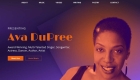 AvaDupree.com is an example of gradients in web design